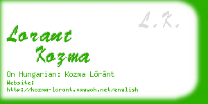 lorant kozma business card